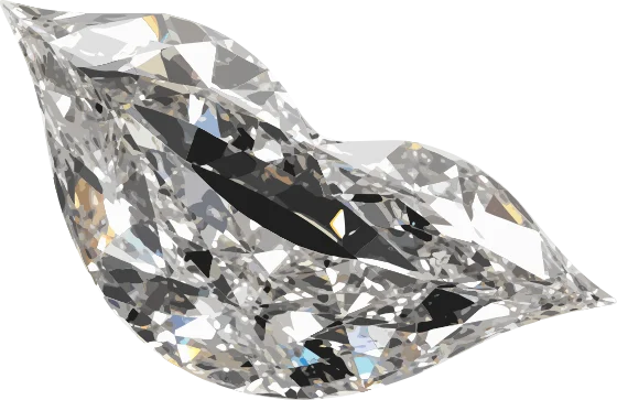 Lip, formed from marquise cut diamonds