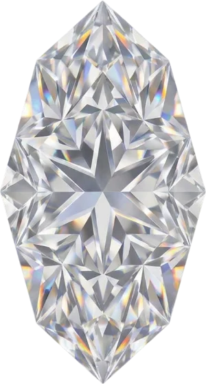 Starfall, a faceted diamond with a radiating star crown