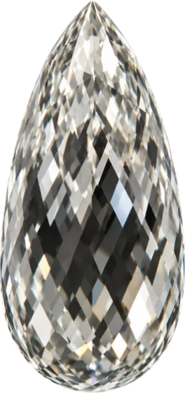 Tears of Joy, a faceted diamond drop