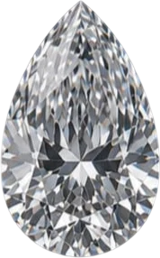 Pear cut diamond